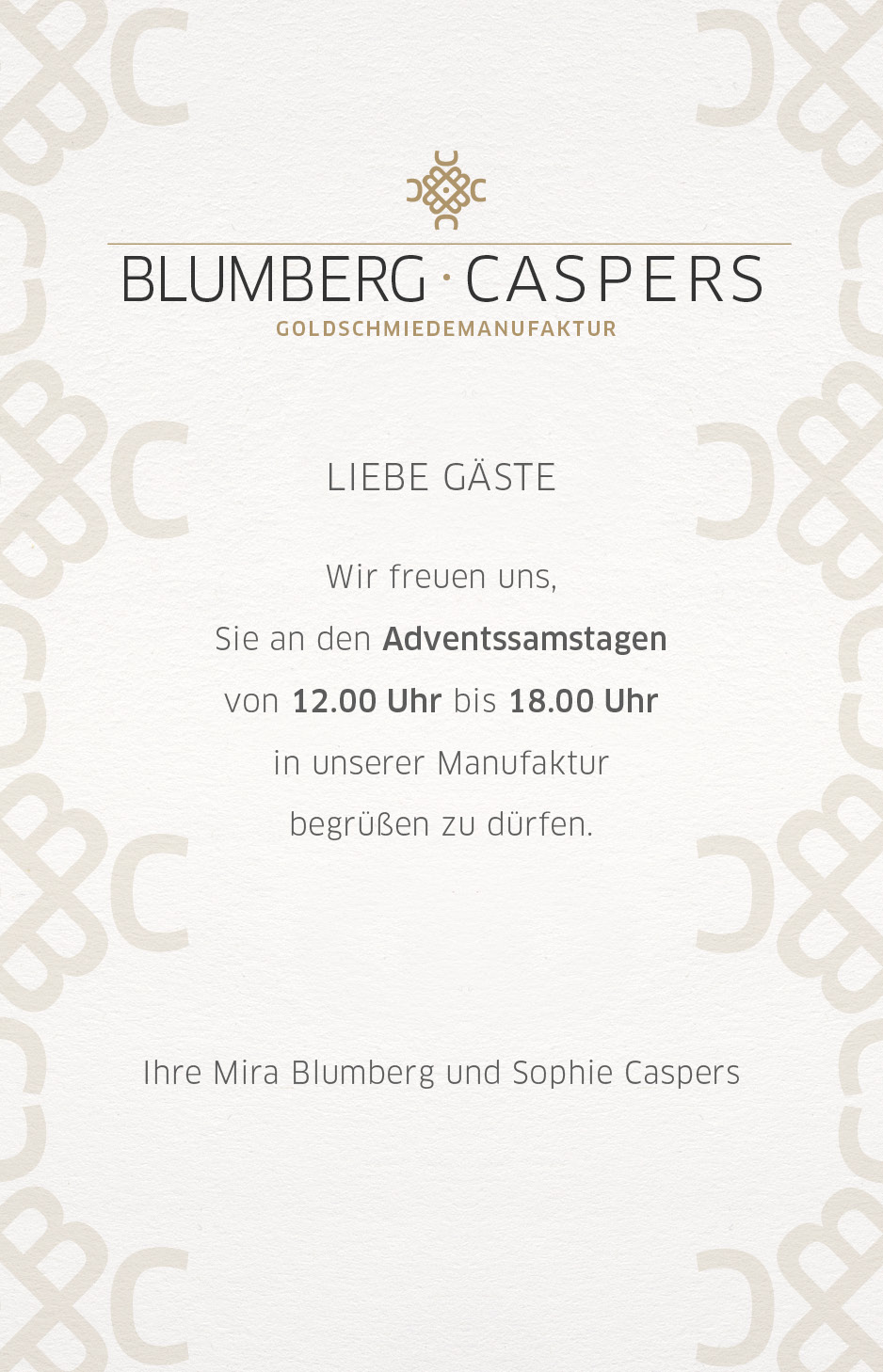 Die Manufaktur Blumberg · Caspers Goldschmiedemanufaktur in Düsseldorf